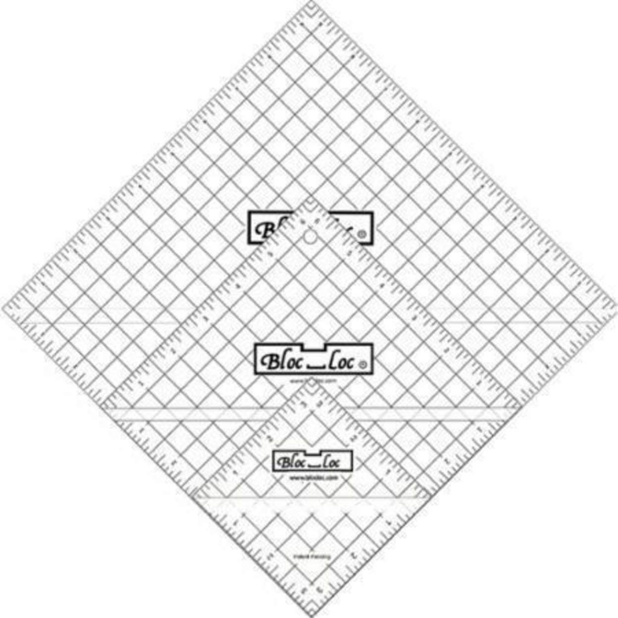 Amazon.co.jp: Bloc Loc Half Square Triangle Ruler Set 7 8.9cm,17cm